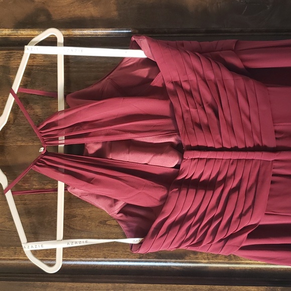 Azazie Ginger Bridesmaids Dress in Cabernet - Picture 10 of 17